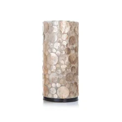 Straluma Schelpen tafellamp cilinder goud/bruin> Tafellampen|Schelpenlampen