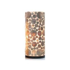 Straluma Schelpen tafellamp cilinder goud/bruin> Tafellampen|Schelpenlampen