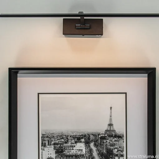 Straluma Schilderijlamp zwart 45cm met dimmer> Wandlampen|Woonkamerlampen