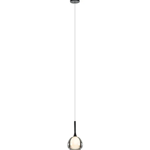 Straluma Sfeervolle hanglamp smoke met wit binnenglas> Hanglampen|Nachtkastlampen