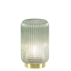 Straluma Sfeervolle tafellamp Lipa grijs groen op baterijen Light & Living> Tafellampen|Light and Living