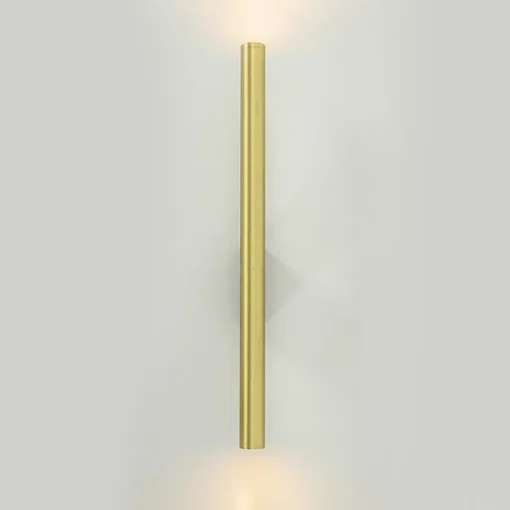 Straluma Smalle wandlamp cilinder zwart met solid brass> Woonkamerlampen|Slaapkamerlampen