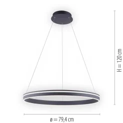Straluma Smart hanglamp ring groot antraciet></noscript> Hanglampen|Smart lampen