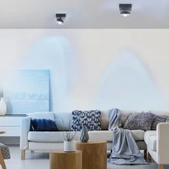 Straluma Smart plafondlamp met lens antraciet></noscript> Plafondlampen|Smart lampen