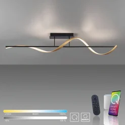 Straluma Smart plafondlamp spiraal antraciet/goud> Plafondlampen|Smart lampen