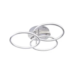 Straluma Smart plafondlamp 3x ringen nikkel inclusief LED> Plafondlampen|Smart lampen