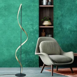 Straluma Smart vloerlamp antraciet/goud met memoryfunctie></noscript> Vloerlampen|Smart lampen