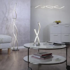 Straluma Smart vloerlamp spiraal 2-lichts nikkel></noscript> Vloerlampen|Smart lampen