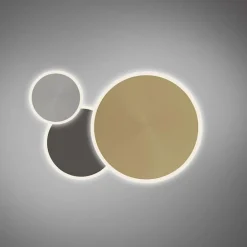 Straluma Smart wand/plafondlamp ringen goud/grijs dimbaar></noscript> Plafondlampen|Wandlampen