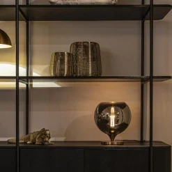 Straluma Smoke glazen tafellamp met gouden voet></noscript> Tafellampen|Luxe Verlichting