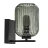 Straluma Smoke glazen wandlamp met zwarte bevestiging> Woonkamerlampen|Slaapkamerlampen