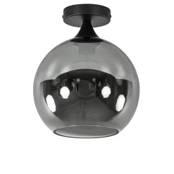 Straluma Smoke/titanium plafondlamp 25 cm met zwart> Plafondlampen|Luxe Verlichting