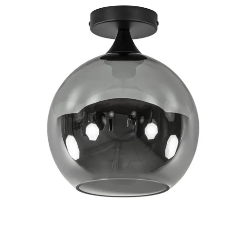 Straluma Smoke/titanium plafondlamp 25 cm met zwart> Plafondlampen|Luxe Verlichting
