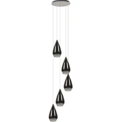 Straluma Smokey glazen vide-hanglamp chroom> Videverlichting|Pendel Lampen