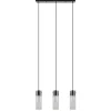Straluma Speelse hanglamp zwart met helder glas 3-lichts> Eettafellampen|Pendel Lampen
