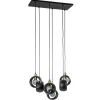 Straluma Speelse 6-lichts hanglamp zwart met goud> Eettafellampen|Pendel Lampen