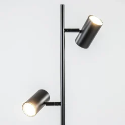 Straluma Staande Burgos spot dubbel zwart 3-step></noscript> Vloerlampen|Leeslampen