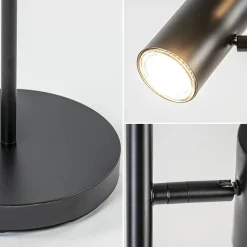 Straluma Staande Burgos spot dubbel zwart 3-step></noscript> Vloerlampen|Leeslampen