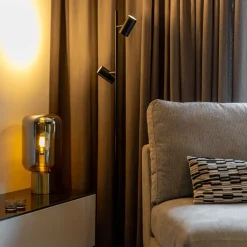 Straluma Staande Burgos spot dubbel zwart 3-step></noscript> Vloerlampen|Leeslampen