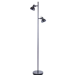 Straluma Staande 2-L spot zwart industrieel incl.gu10> Vloerlampen|Leeslampen