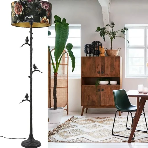 Straluma Staande lampvoet Branch zwart z/kap> Vloerlampen|Lampenvoeten