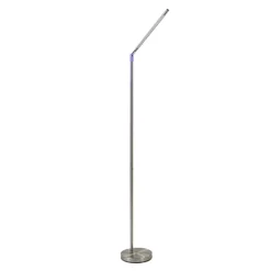 Straluma Staande leeslamp nikkel met dimmer> Vloerlampen|Leeslampen