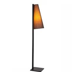 Straluma Staande schemerlamp mat zwart met linnen kap> Vloerlampen|Schemerlampen