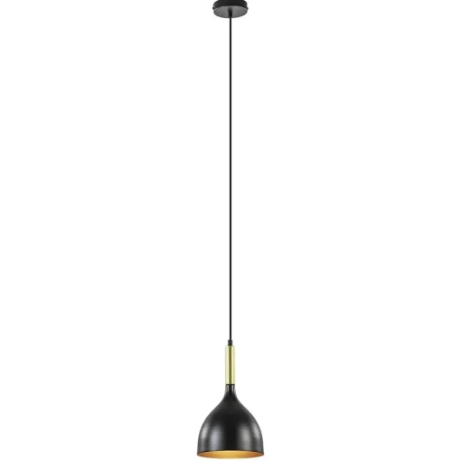 Straluma Stijlvolle kleine hanglamp zwart met goud> Keukenverlichting|Hanglampen