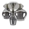 Straluma Stijlvolle plafondlamp nikkel mat met smoke glas> Halverlichting|Plafondlampen