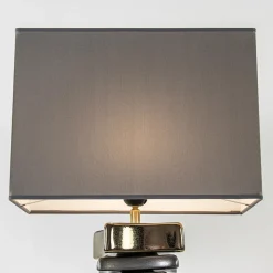 Straluma Stijlvolle tafellamp grijs/goud inclusief kap></noscript> Tafellampen|Schemerlampen