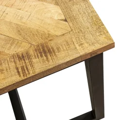 Straluma Stoere eettafel mangohout met visgraat en zwarte poot></noscript> Eettafels