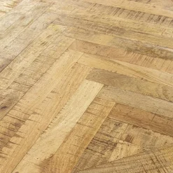 Straluma Stoere eettafel mangohout met visgraat en zwarte poot></noscript> Eettafels