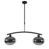 Straluma Strak klassieke hanglamp zwart met smoke glas> Eettafellampen|Eetkamerverlichting