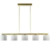Straluma Strak klassieke hanglamp goud met mat wit glas> Hanglampen|Eettafellampen