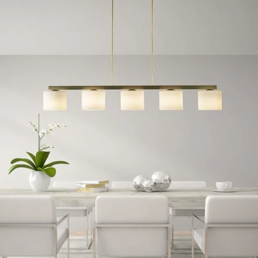 Straluma Strak klassieke hanglamp goud met mat wit glas> Hanglampen|Eettafellampen