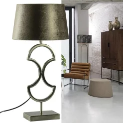 Straluma Strak klassieke lampvoet Riava licht goud></noscript> Tafellampen|Lampenvoeten