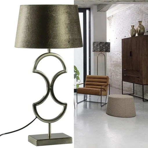 Straluma Strak klassieke lampvoet Riava licht goud> Tafellampen|Lampenvoeten