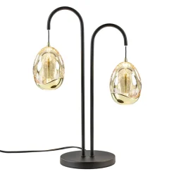 Straluma Strak klassieke LED tafellamp egg zwart met goud> Tafellampen|Woonkamerlampen