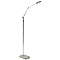 Straluma Strak klassieke leeslamp nikkel met dimbaar LED> Vloerlampen|Leeslampen