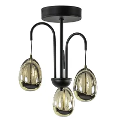 Straluma Strak klassieke plafondlamp egg goud met zwart> Plafondlampen|LED Plafondlampen