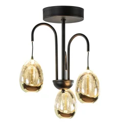 Straluma Strak klassieke plafondlamp egg goud met zwart> Plafondlampen|LED Plafondlampen
