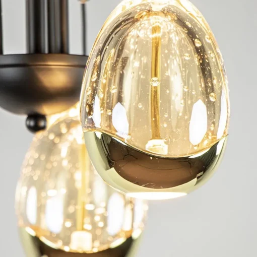 Straluma Strak klassieke plafondlamp egg goud met zwart> Plafondlampen|LED Plafondlampen