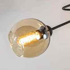 Straluma Strak klassieke plafondlamp met amber glazen bollen></noscript> Plafondlampen|Klassieke Verlichting