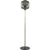 Straluma Strak klassieke vloerlamp brons met zwart en smoke glas> Vloerlampen|Klassieke Verlichting