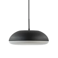 Straluma Strakke ronde hanglamp koepel mat zwart 38 cm> Eettafellampen|Eetkamerverlichting