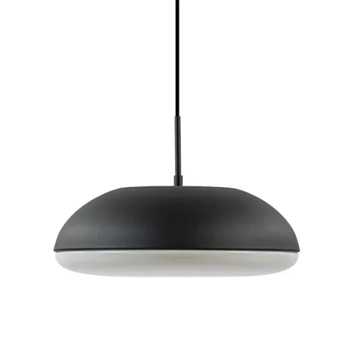 Straluma Strakke ronde hanglamp koepel mat zwart 38 cm> Eettafellampen|Eetkamerverlichting