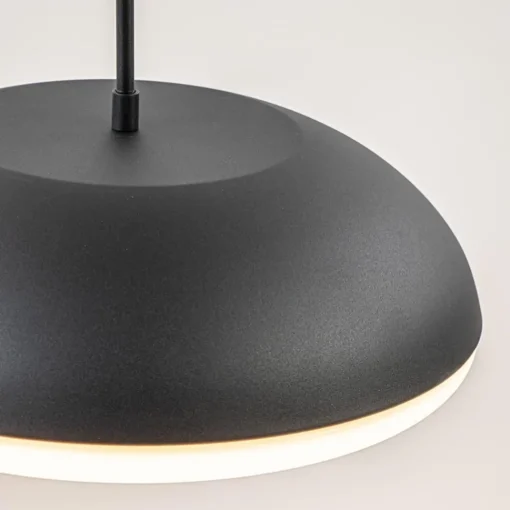 Straluma Strakke ronde hanglamp koepel mat zwart 38 cm> Eettafellampen|Eetkamerverlichting