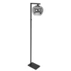 Straluma Strakke vloerlamp zwart met smoke glazen kap> Vloerlampen|Retro Verlichting