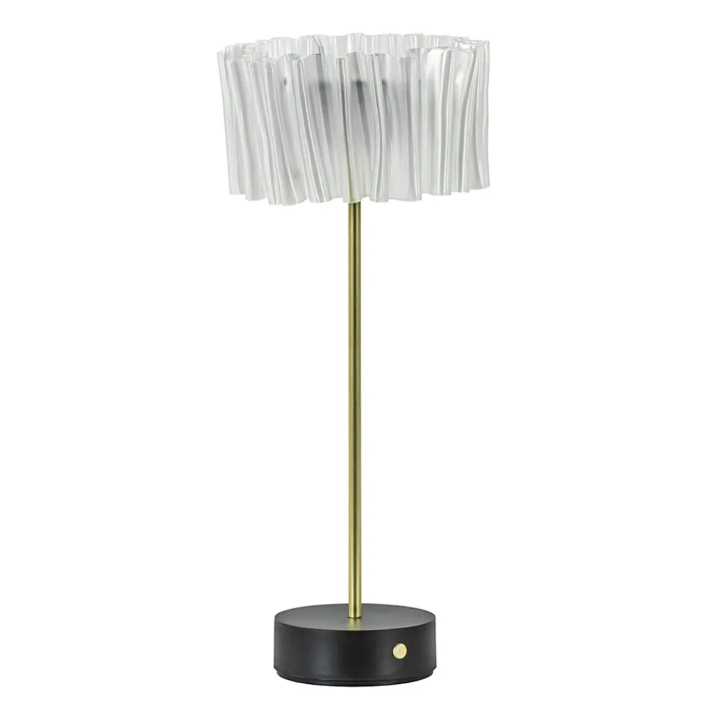 Straluma Tafellamp Accordeon op batterij prisma / zwart> Eetkamerverlichting|Tafellampen