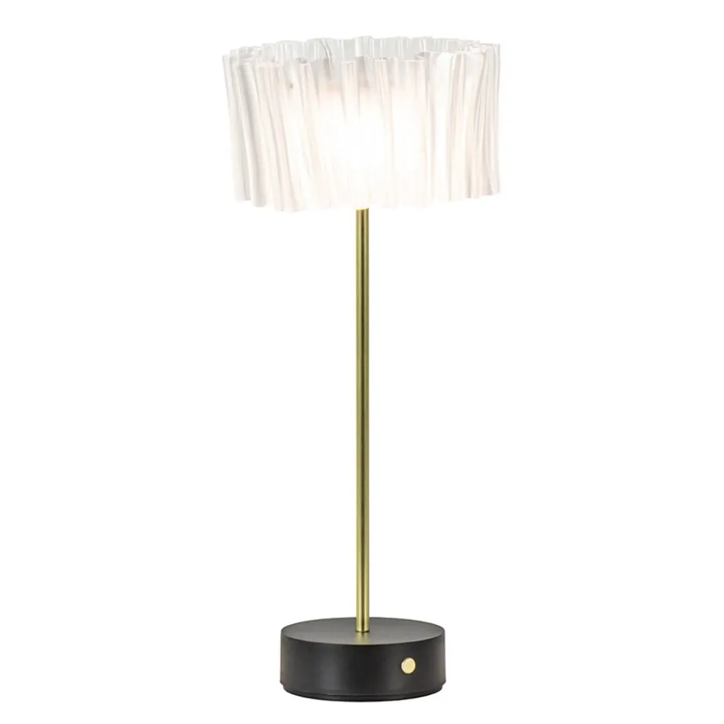 Straluma Tafellamp Accordeon op batterij prisma / zwart> Eetkamerverlichting|Tafellampen